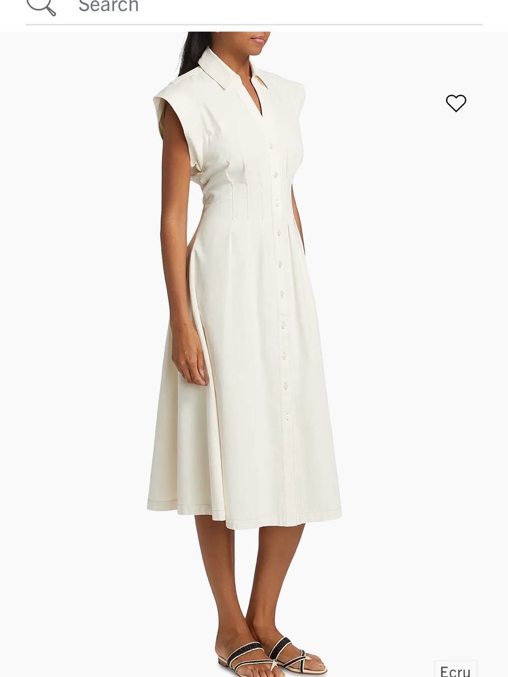 Veronica Beard Ruben Button-Front Midi Dress with Structured Waist - Picture 2 of 11